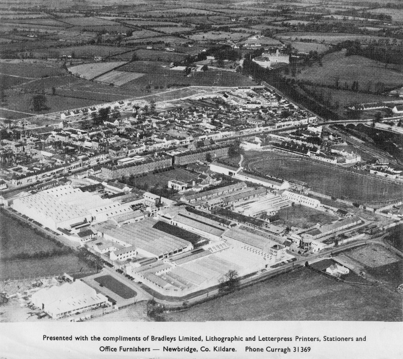 aerial view of newbridge town 1965