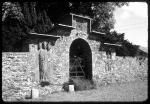 1969 - Entrance to Greatconnell graveyard with Wellesley's tomb (b&w)